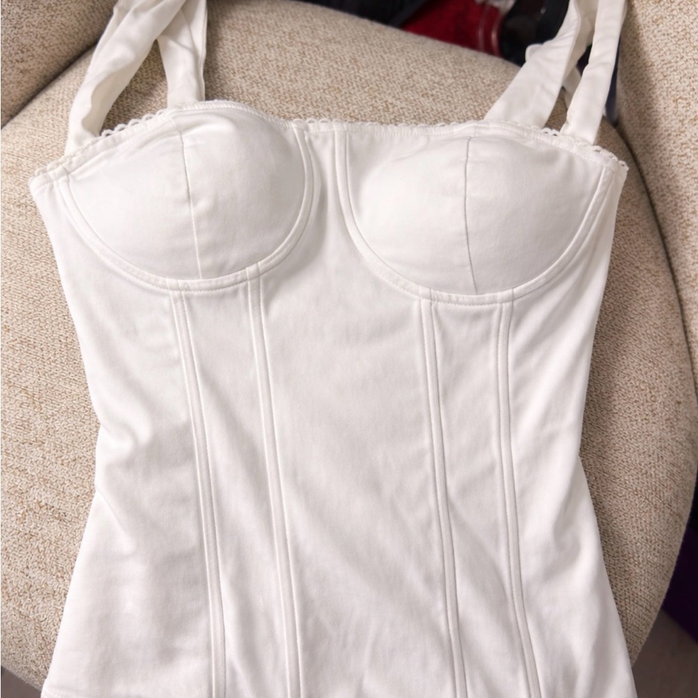 Fashion Nova Ivory Corset Top